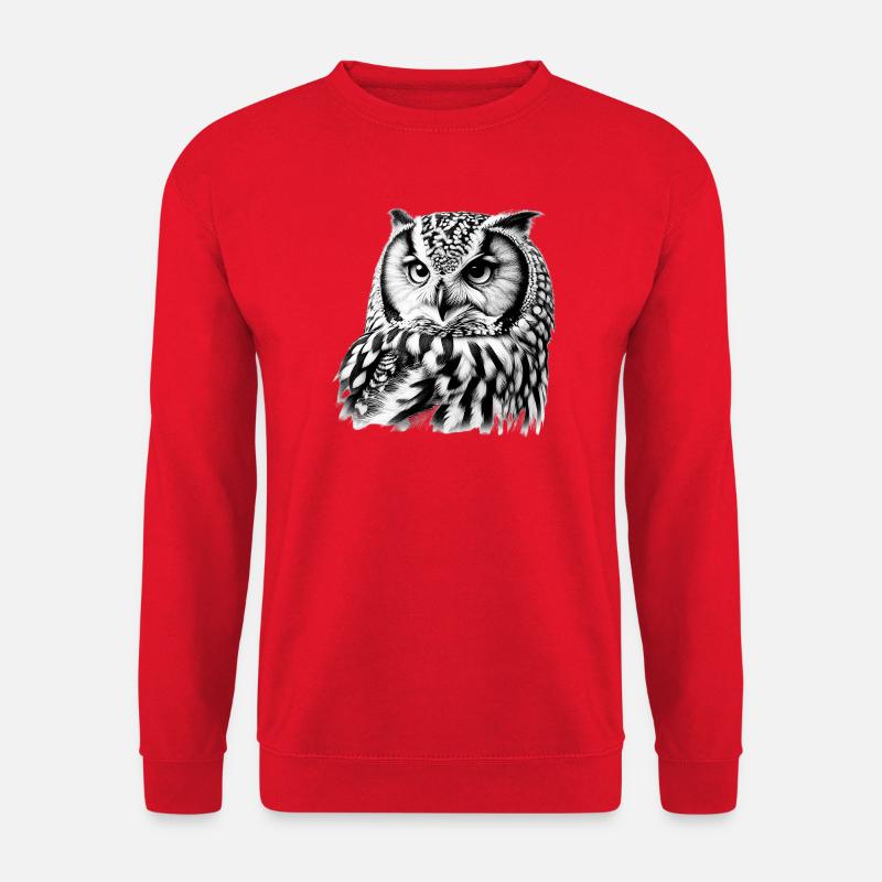 Owl - Unisex Sweatshirt - red
