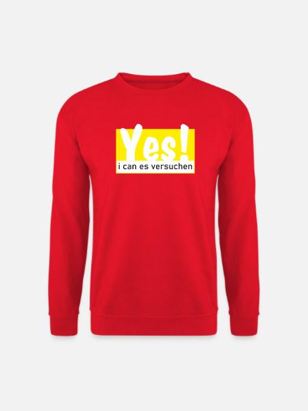 Yes i can es versuchen! - Unisex Pullover - Rot