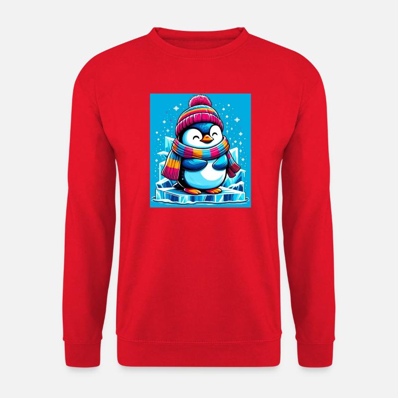 Pinguin - Unisex Pullover - Rot
