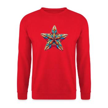 Seestern - Unisex Pullover - Rot - Vorne - Alina (178cm) & Michal (187cm)