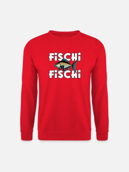 Fisch-Motiv Lebendige Karpfenillustration - Unisex Pullover - Rot