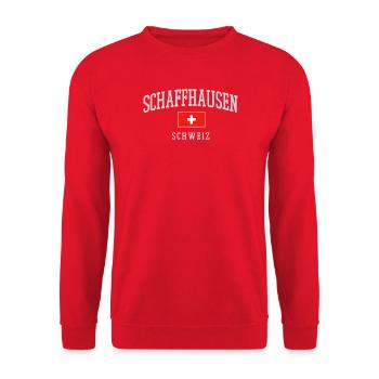 Schaffhouse Suisse Emblème - Sweat-shirt Unisexe - rouge - Devant - Alina (178cm) & Michal (187cm)