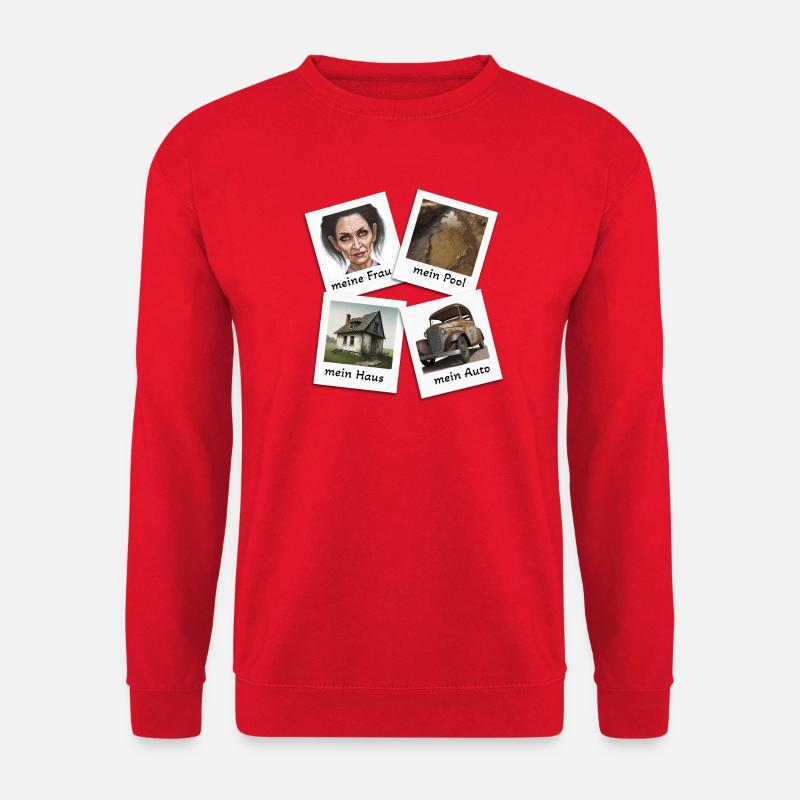 Anti-Angeber-Motiv - Unisex Pullover - Rot