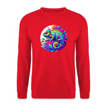 Chameleon - Unisex Sweatshirt - red - Front - Alina (178cm) & Michal (187cm)