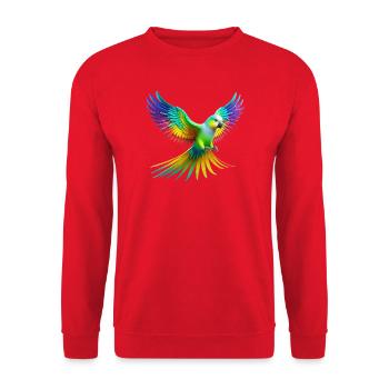 Perruche arc-en-ciel (02) - Sweat-shirt Unisexe - rouge - Devant - Alina (178cm) & Michal (187cm)
