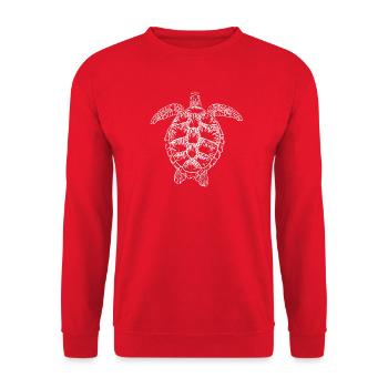 Tortue blanche2 - Sweat-shirt Unisexe - rouge - Devant - Alina (178cm) & Michal (187cm)