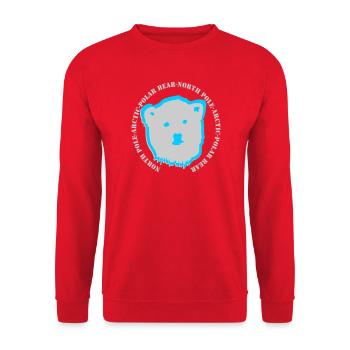 Eisbär 6 - Unisex Pullover - Rot - Vorne - Alina (178cm) & Michal (187cm)