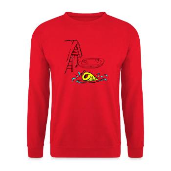 Gold Fisch - Unisex Pullover - Rot - Vorne - Alina (178cm) & Michal (187cm)