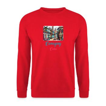 Design de vacances à Camagüey à Cuba - Sweat-shirt Unisexe - rouge - Devant - Alina (178cm) & Michal (187cm)