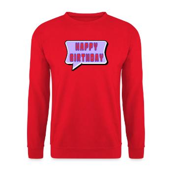 HAPPY BIRTHDAY - Sweat-shirt Unisexe - rouge - Devant - Alina (178cm) & Michal (187cm)