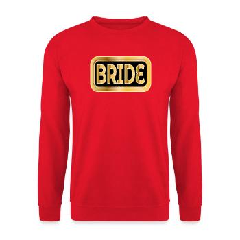 BRAUT GESCHENKE HOCHZEIT VERLOBUNG - Unisex Pullover - Rot - Vorne - Alina (178cm) & Michal (187cm)