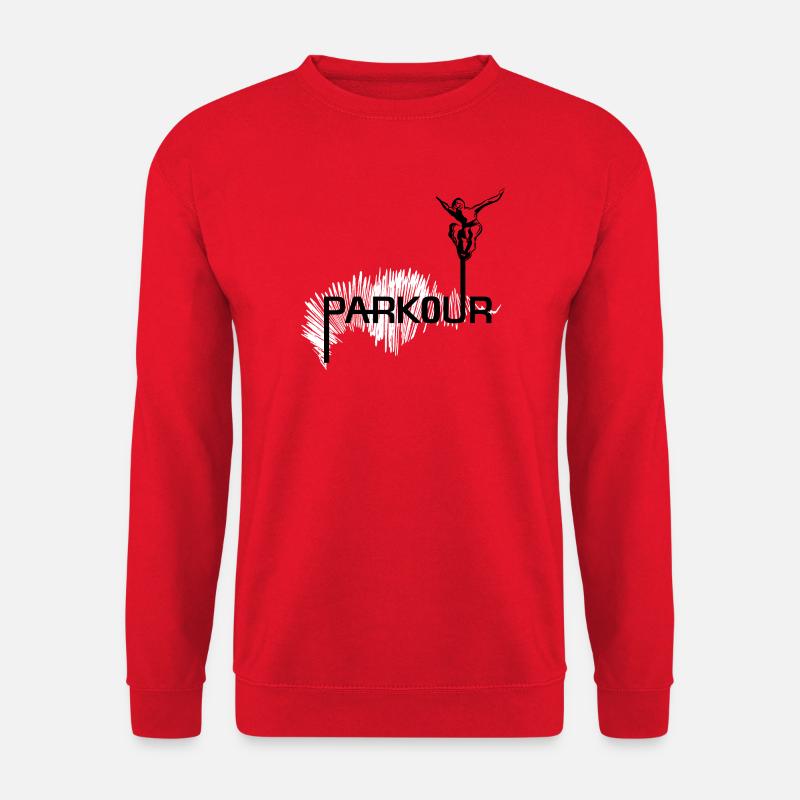 Parkour Ninja - black-white - Unisex Pullover - Rot
