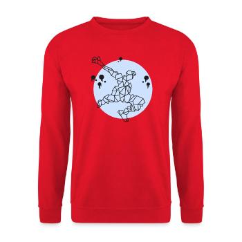 Sport - couleur - Sweat-shirt Unisexe - rouge - Devant - Alina (178cm) & Michal (187cm)