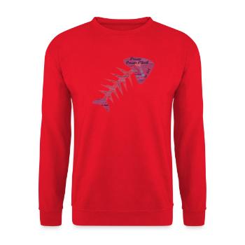 FISH. APRIL FOOL - Unisex Sweatshirt - red - Front - Alina (178cm) & Michal (187cm)