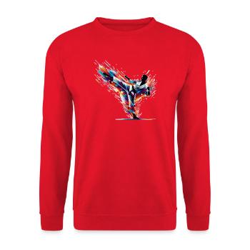 Karate Blast - Unisex Sweatshirt - red - Front - Alina (178cm) & Michal (187cm)