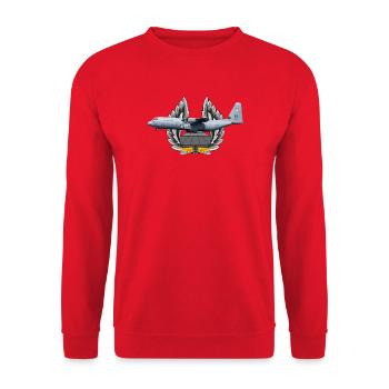 C-130 Super Hercules - Sweat-shirt Unisexe - rouge - Devant - Alina (178cm) & Michal (187cm)