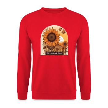 Sunshine for the soul - Unisex Sweatshirt - red - Front - Alina (178cm) & Michal (187cm)