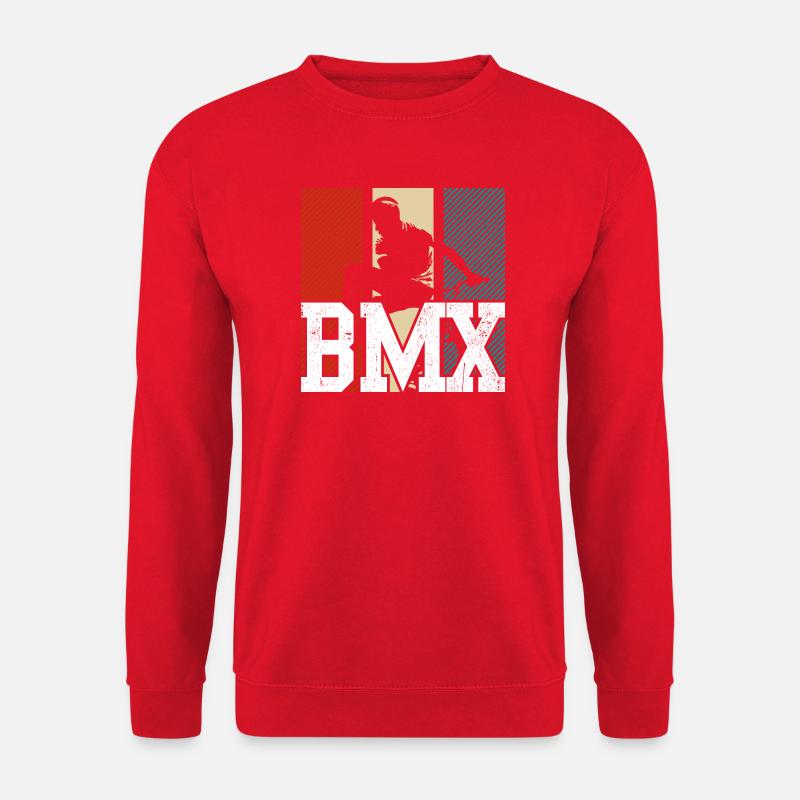 BMX Jump Neon Paneele - Unisex Pullover - Rot