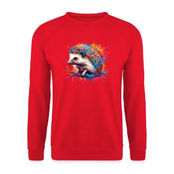 Igel - Unisex Pullover - Rot - Vorne - Alina (178cm) & Michal (187cm)