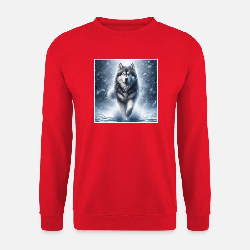 Schlittenhund - Unisex Pullover - Rot