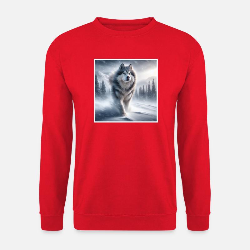 Schlittenhund - Unisex Pullover - Rot