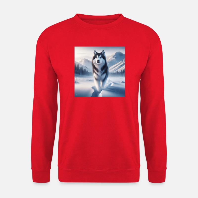 Schlittenhund - Unisex Pullover - Rot