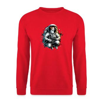 Astronaut Jack Russell Terrier Gift - Unisex Sweatshirt - red - Front - Alina (178cm) & Michal (187cm)