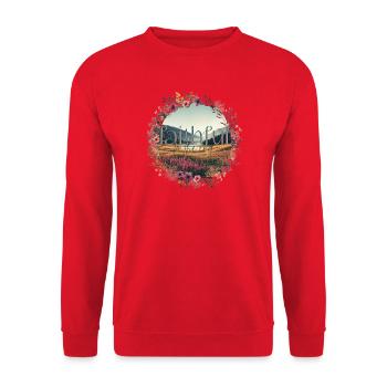 Faithful to the End - Unisex Pullover - Rot - Vorne - Alina (178cm) & Michal (187cm)