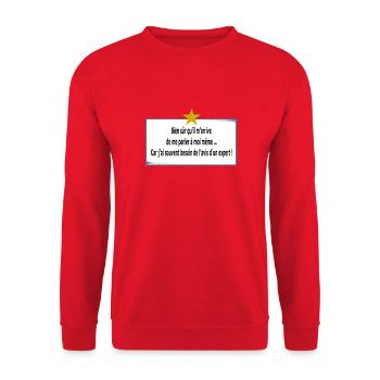 I'm talking to myself - Unisex Sweatshirt - red - Front - Alina (178cm) & Michal (187cm)