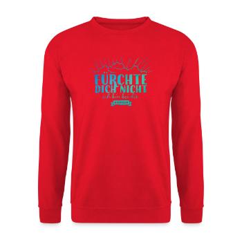Fear not - Unisex Sweatshirt - red - Front - Alina (178cm) & Michal (187cm)