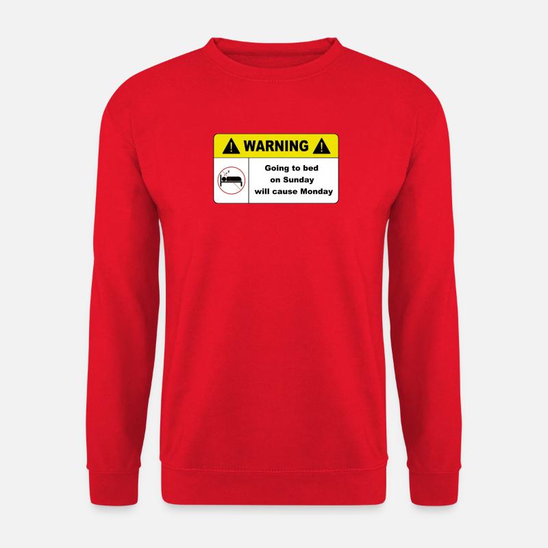 Going to bed on Sunday - Unisex Sweatshirt - red