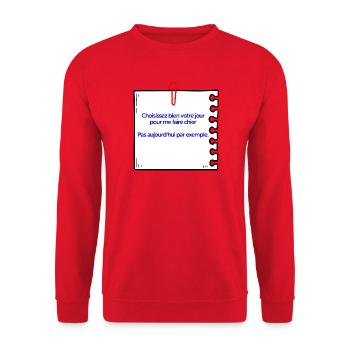 Don't piss me off - Unisex Sweatshirt - red - Front - Alina (178cm) & Michal (187cm)