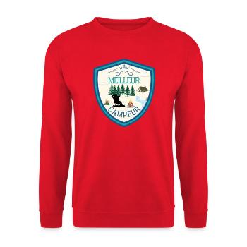 Meilleur campeur, roi du camping, champion camping - Sweat-shirt Unisexe - rouge - Devant - Alina (178cm) & Michal (187cm)