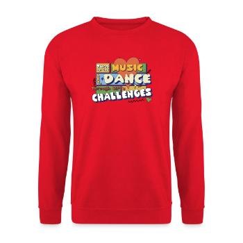 Montez le son de la musique des années 70 en disant des années soixante-dix - Sweat-shirt Unisexe - rouge - Devant - Alina (178cm) & Michal (187cm)