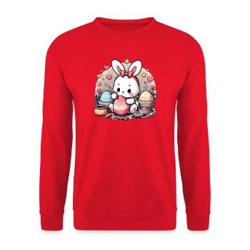 Easter preparations - Unisex Sweatshirt - red - Front - Alina (178cm) & Michal (187cm)