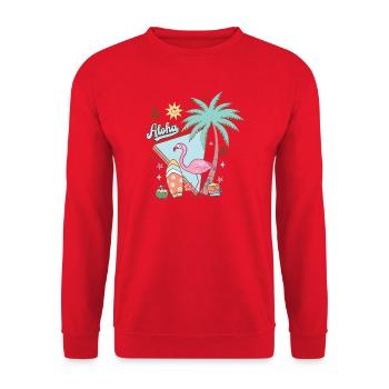 Aloha Été - Sweat-shirt Unisexe - rouge - Devant - Alina (178cm) & Michal (187cm)
