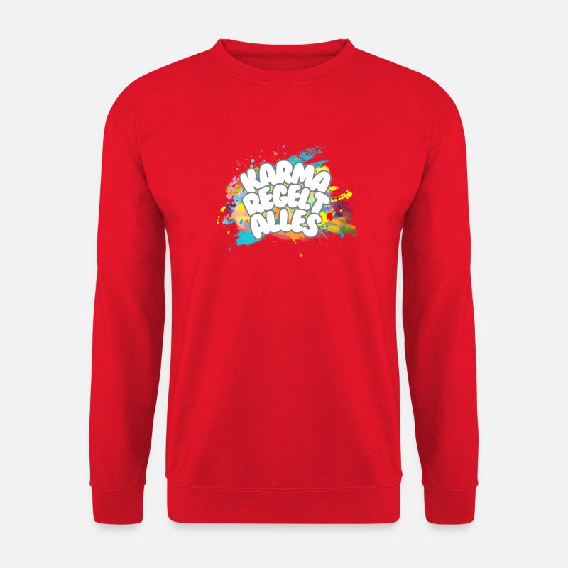 Karma regelt Alles - Unisex Pullover - Rot