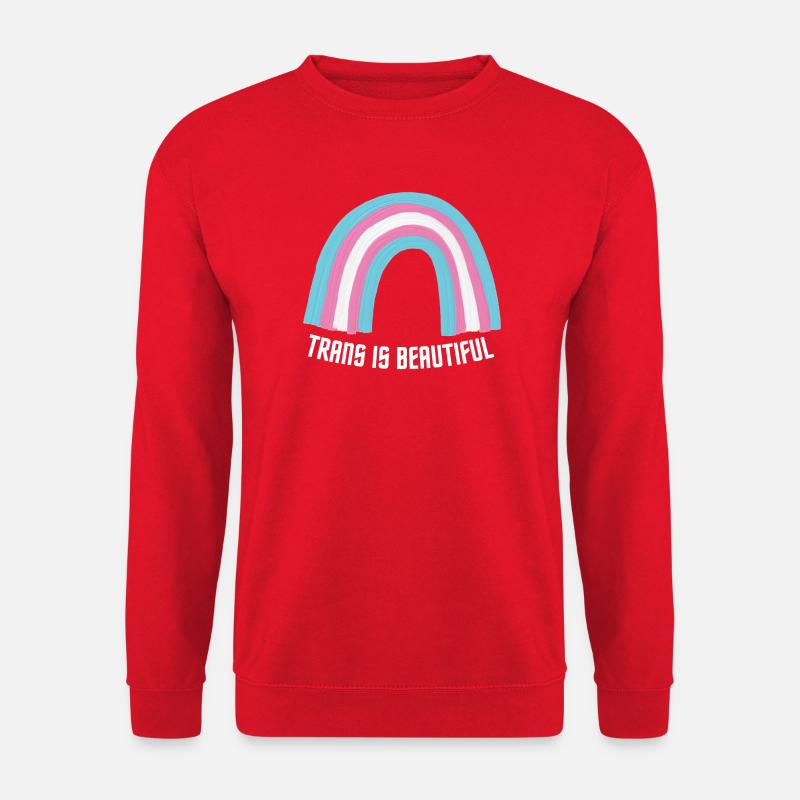Trans is beautiful - Unisex Sweatshirt - red
