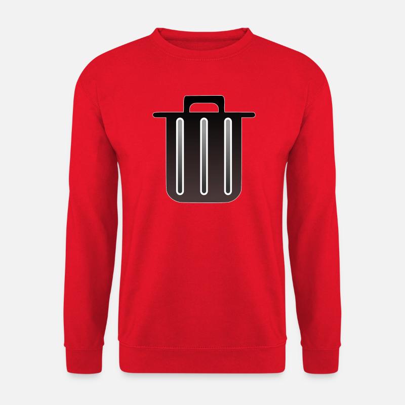 GARBAGE TRASH CAN - Unisex Sweatshirt - red