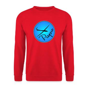 VATERTAG PAPA SEGELFLUGZEUG PILOT - Unisex Pullover - Rot - Vorne - Alina (178cm) & Michal (187cm)