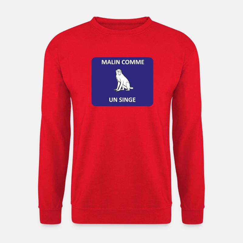 Clever wie ein Affe - Unisex Pullover - Rot