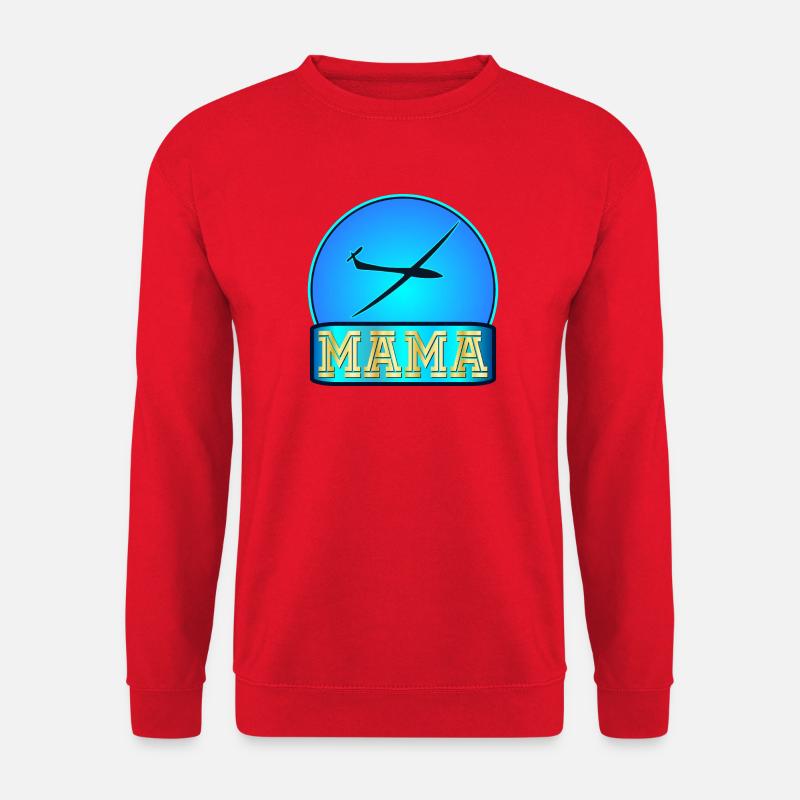 Segelfliegerin Pilotin MAMA - Unisex Pullover - Rot