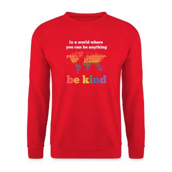 LGBTQ Pride Month - Be Kind - Unisex Sweatshirt - red - Front - Alina (178cm) & Michal (187cm)