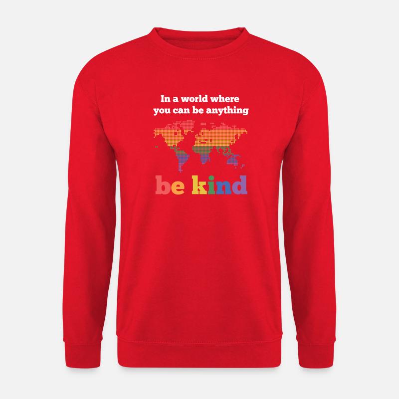 LGBTQ-Pride-Monat - Sei freundlich - Unisex Pullover - Rot