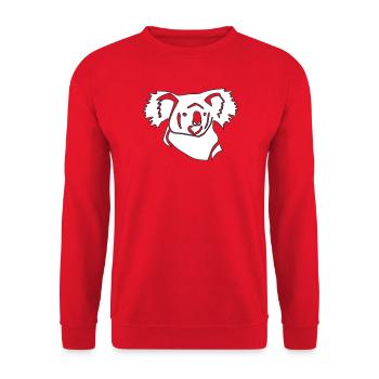 Koala Linienkunst - Unisex Pullover - Rot - Vorne - Alina (178cm) & Michal (187cm)