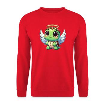 Ange tortue sacrée avec des ailes - Sweat-shirt Unisexe - rouge - Devant - Alina (178cm) & Michal (187cm)