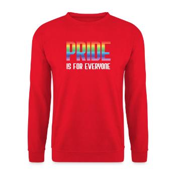 LGBT Pride Month - Pride is for everyone - Unisex Sweatshirt - red - Front - Alina (178cm) & Michal (187cm)