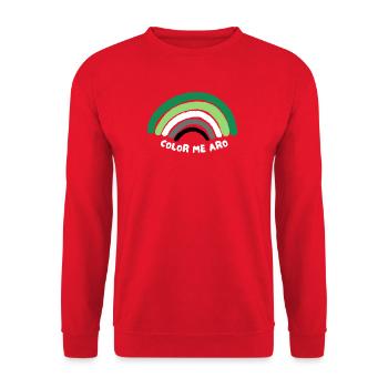 Aromatisch. Farbe me aro - Unisex Pullover - Rot - Vorne - Alina (178cm) & Michal (187cm)