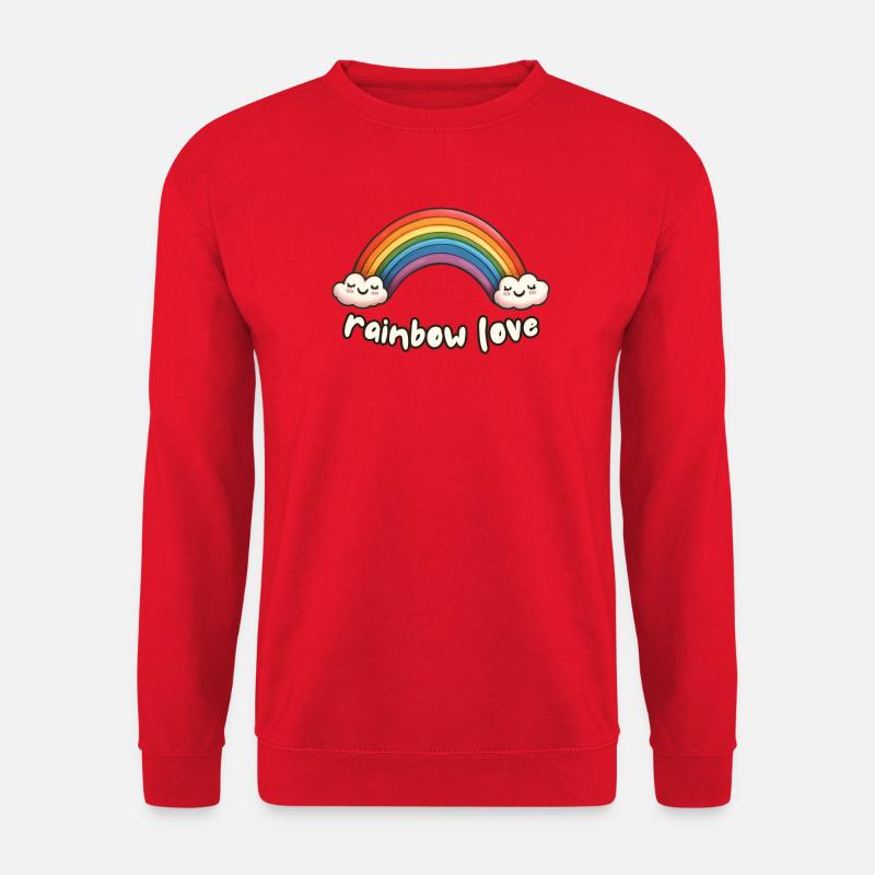 Regenbogen-Liebe - Unisex Pullover - Rot