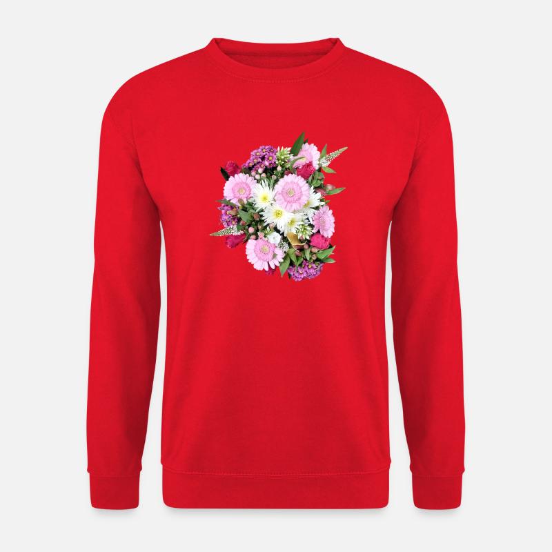 Blumenstrauß – Pastellträume - Unisex Pullover - Rot